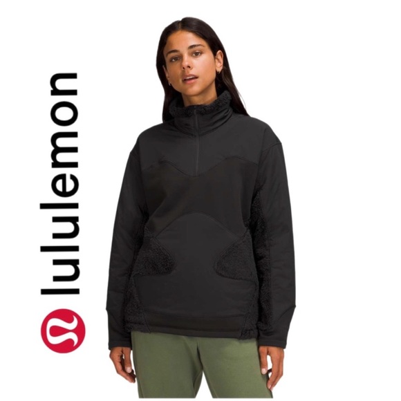 lululemon athletica Jackets & Blazers - NWT LuLuLemon black Sherpa coat pullover size 4